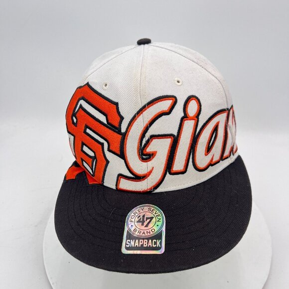 Giants San Fransisco Forty Seven 47 Brand MLB White Red One Size Snapback Hat - Picture 1 of 9